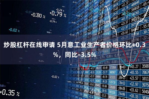 炒股杠杆在线申请 5月意工业生产者价格环比+0.3%，同比-3.5%